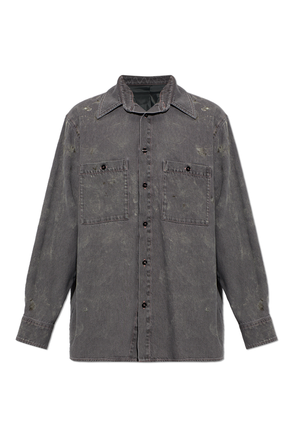 MM6 Maison Margiela Camisa de ganga com efeito "vintage"