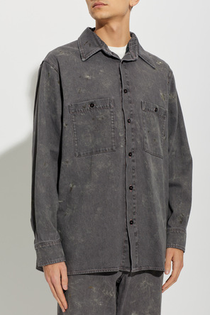 MM6 Maison Margiela Camisa de ganga com efeito "vintage"