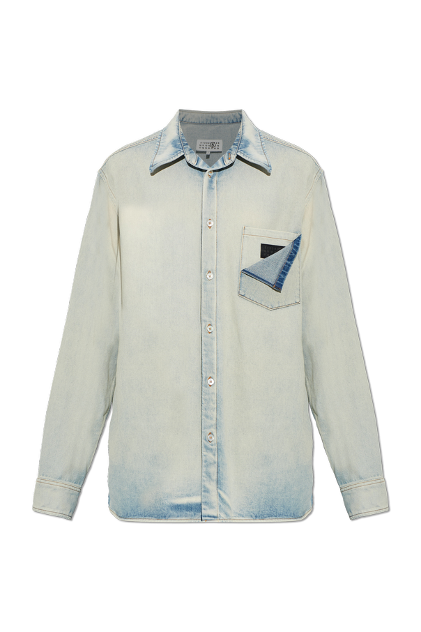 MM6 Maison Margiela Cămașă de denim cu buzunar