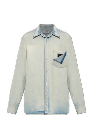 Camisa de ganga com bolso