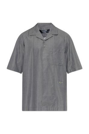 Shirt with a herringbone pattern