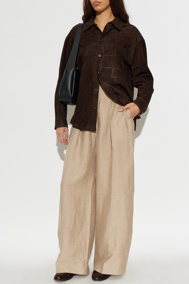 Jacquemus '‘Croco’' suede shirt