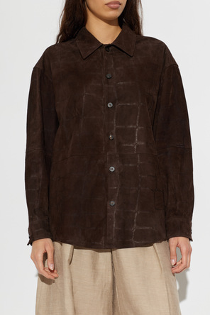 Jacquemus '‘Croco’' suede shirt