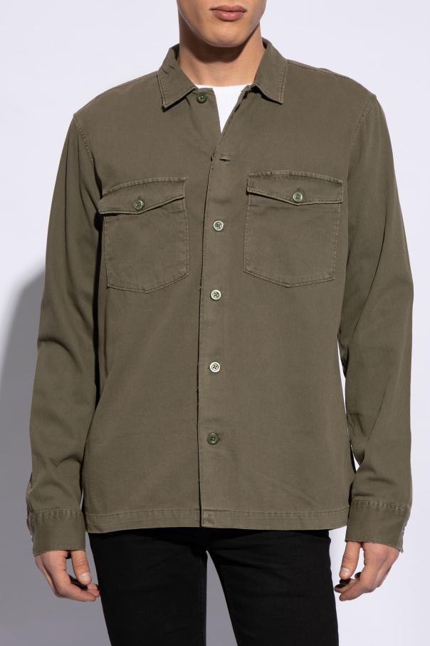 Green 'Spotter Ls' raw edge shirt AllSaints - Vitkac GB