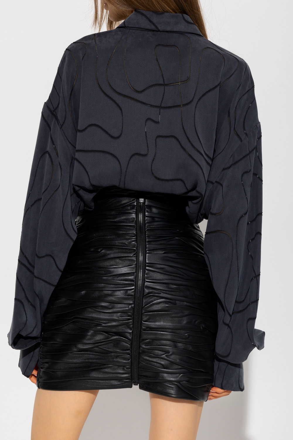 The Mannei ‘Calais’ oversize silk shirt