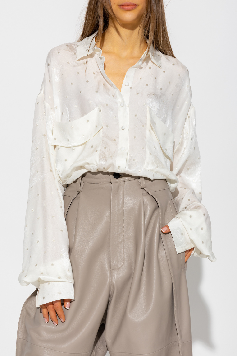 The Mannei ‘Calais’ oversize silk shirt