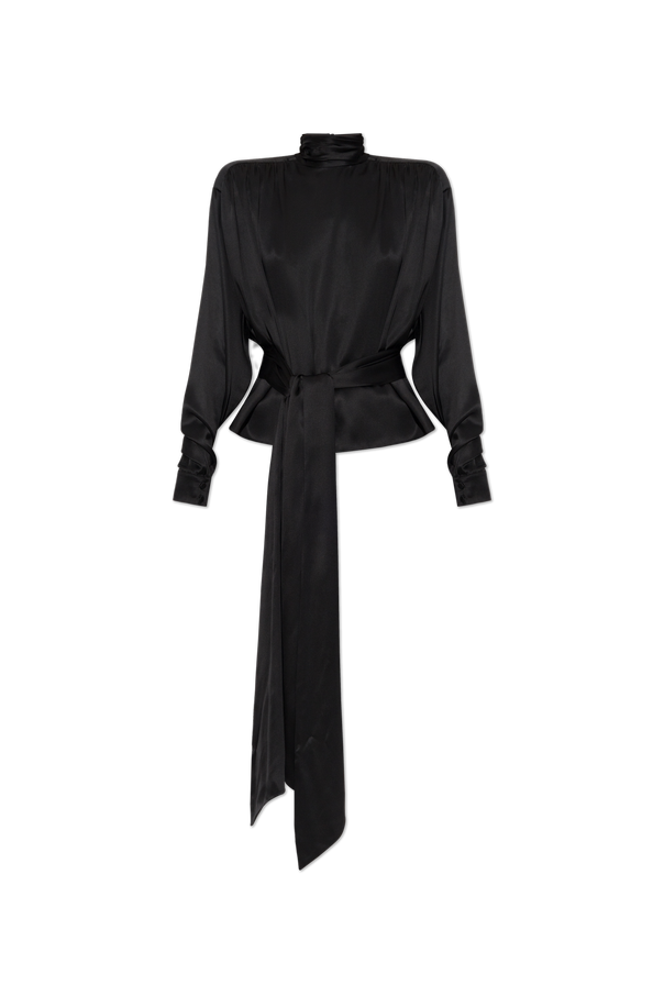 Silk shirt with asymmetric cut od Balmain