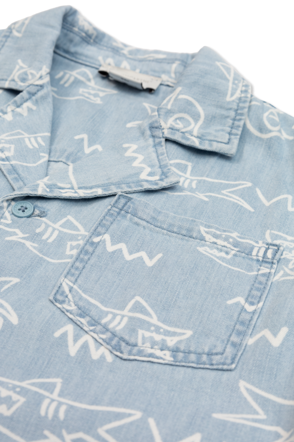 Stella McCartney Kids Shirt with shark motif