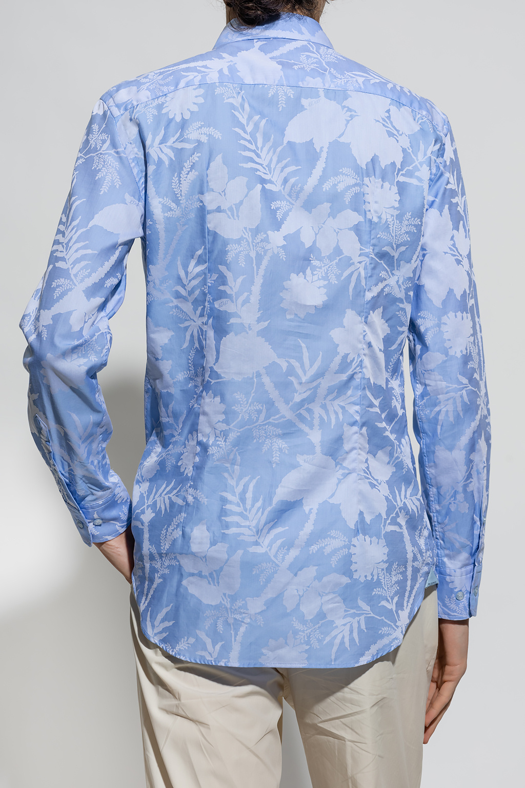 Etro shirt branco with floral motif