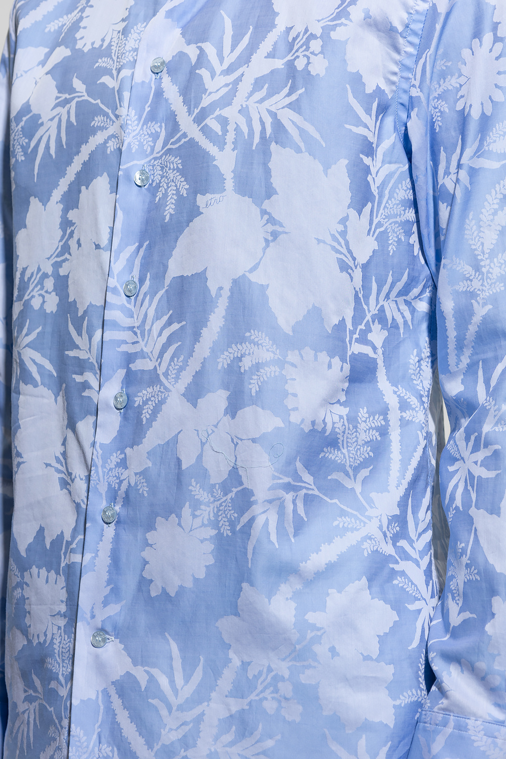 Etro shirt branco with floral motif