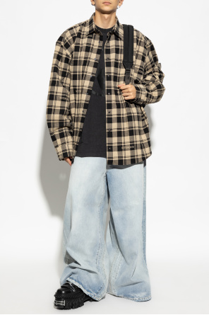 plaid logo patch shirt od VETEMENTS