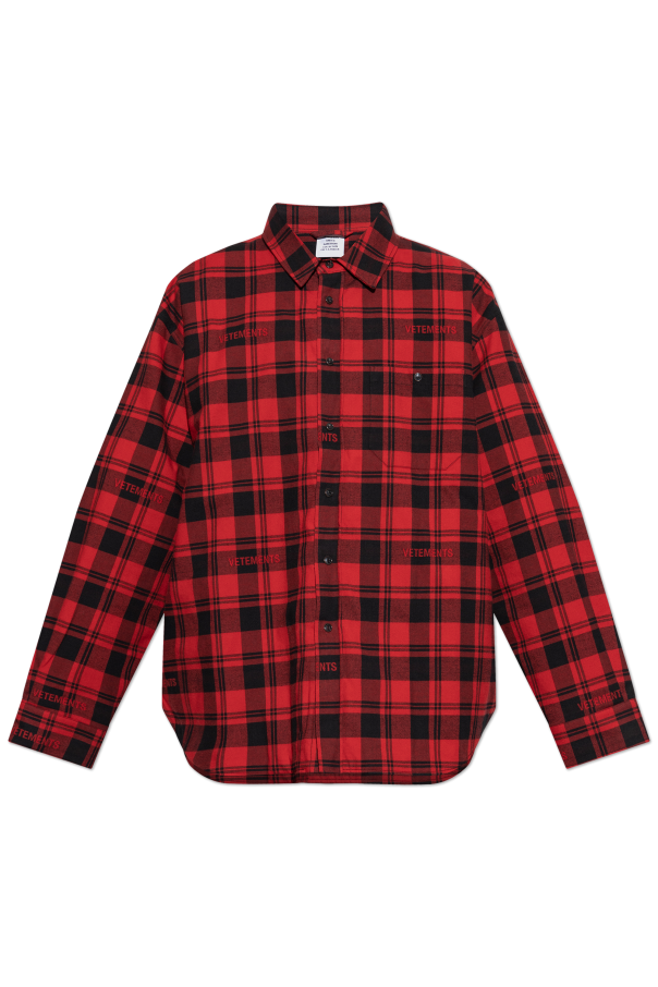Padded shirt with check pattern, zdjęcie 1 Padded shirt with check pattern od VETEMENTS