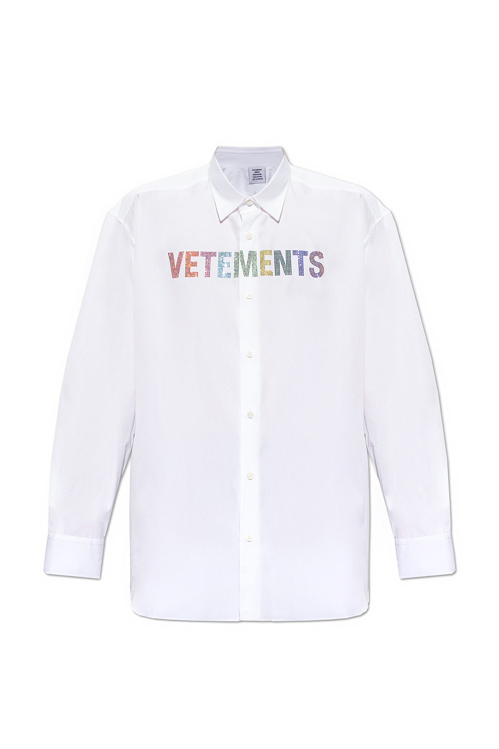 VETEMENTS embossed shirt with logo appliqué