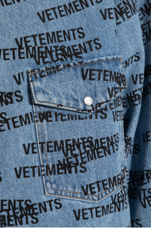 VETEMENTS Denim shirt with logo