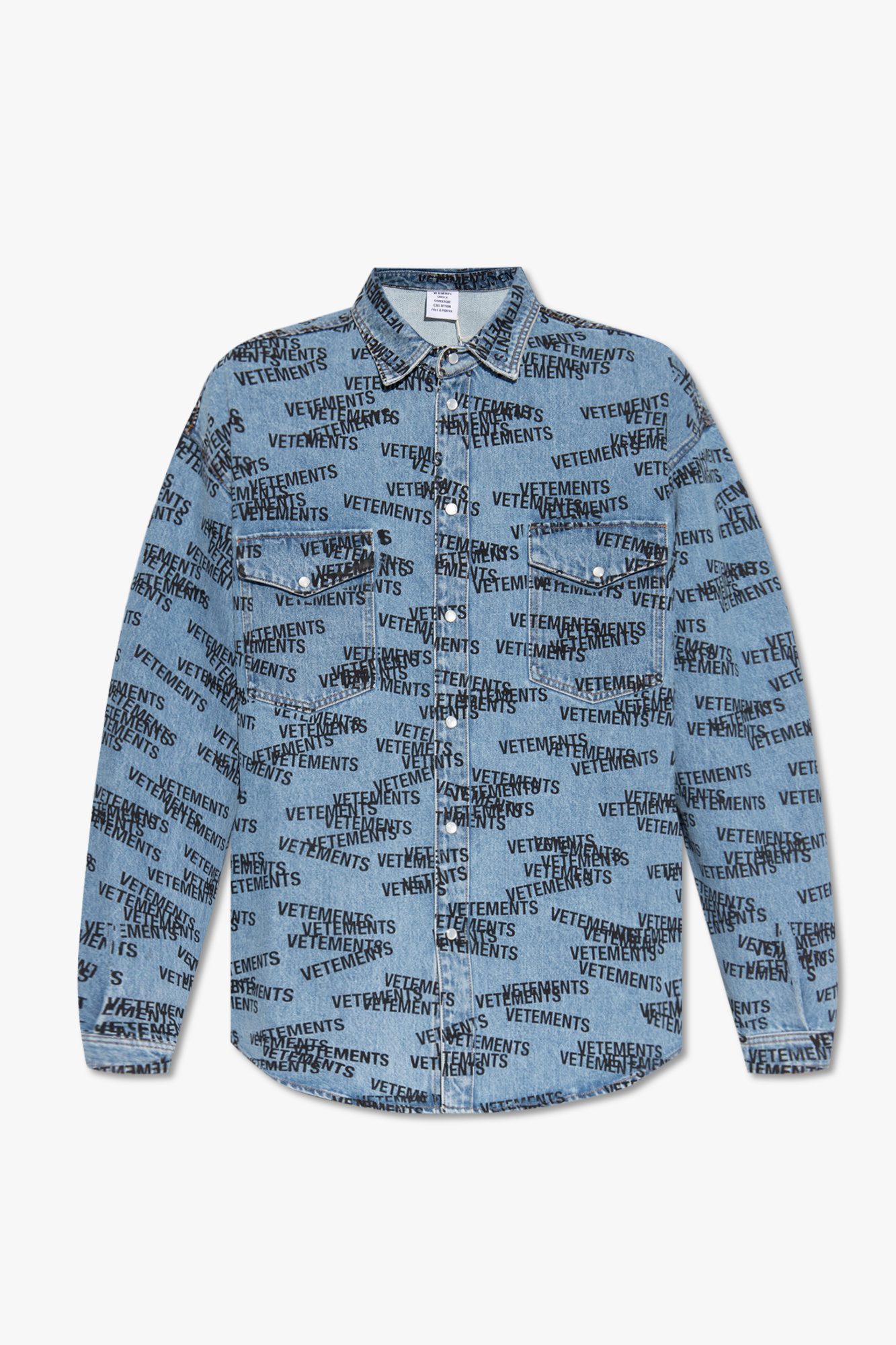 VETEMENTS Denim shirt with logo