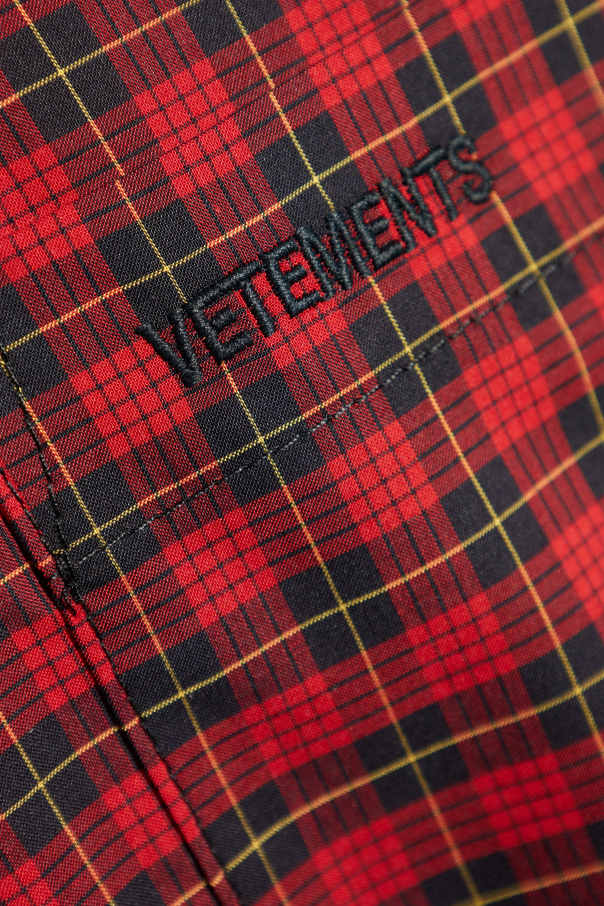 VETEMENTS Koszula ze wzorem w kratę