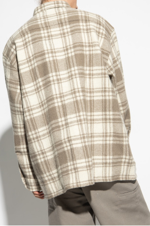 Kiton zipped cotton hoodie Checked shirt