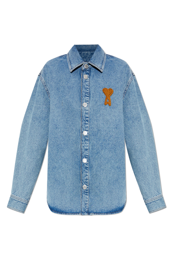Ami Alexandre Mattiussi Denim shirt with logo