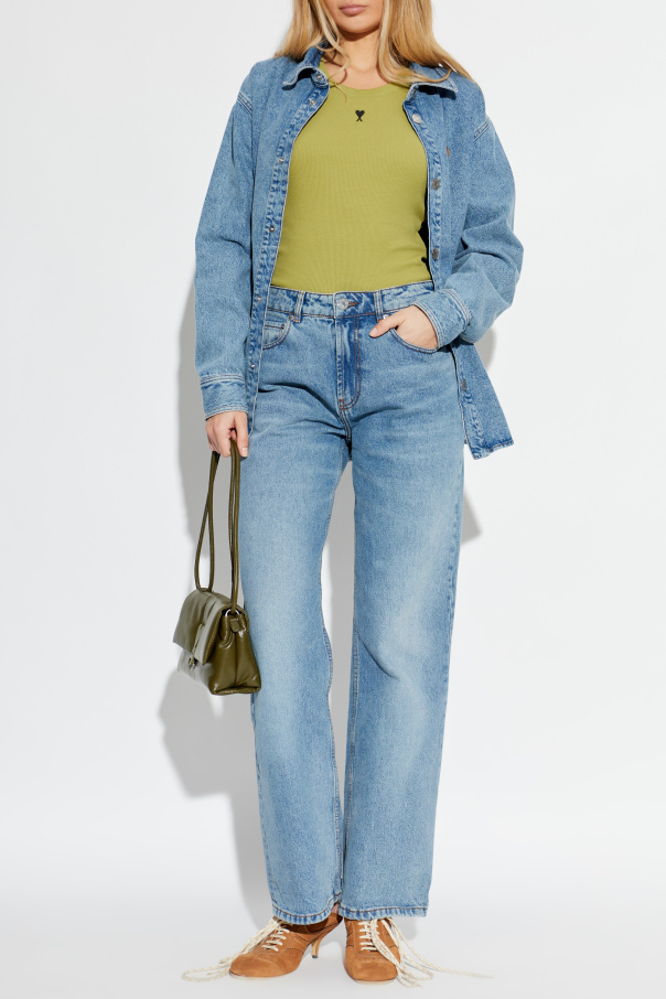 Ami Alexandre Mattiussi Denim shirt with logo