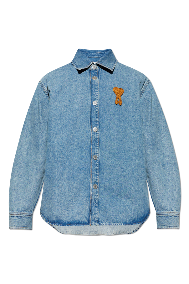 Denim shirt with logo od Ami Alexandre Mattiussi
