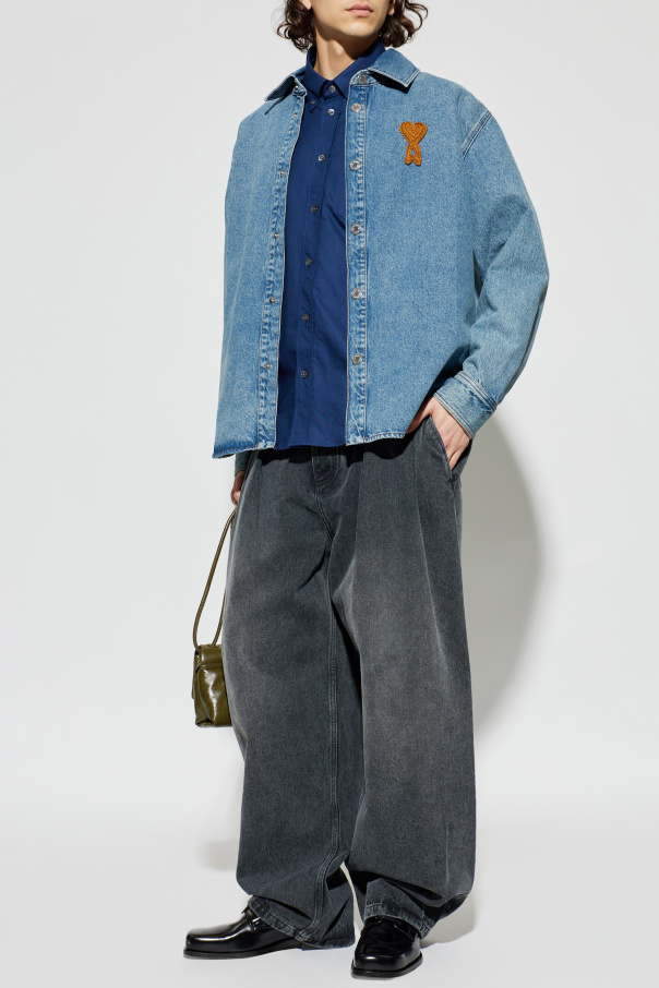 Ami Alexandre Mattiussi Denim shirt with logo