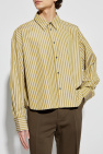 Ami Alexandre Mattiussi GREEN Shirt with stripe pattern