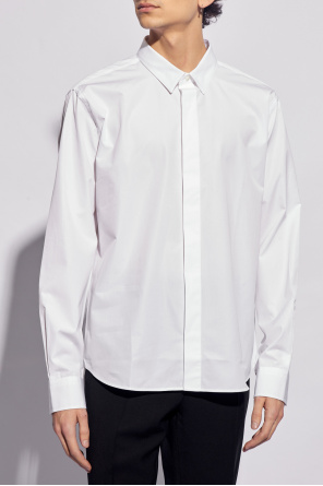 FIVE CM multi-print panelled long-sleeve shirt Shirt with logo