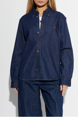 Ami Alexandre Mattiussi Jeanshemd mit gesticktem Logo