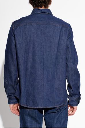 Ami Alexandre Mattiussi Denim shirt with embroidered logo