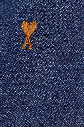 Ami Alexandre Mattiussi Denim shirt with embroidered logo