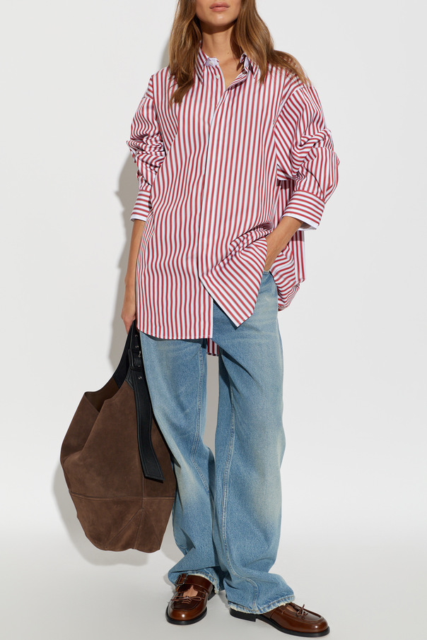 Ami Alexandre Mattiussi Oversized striped cotton shirt