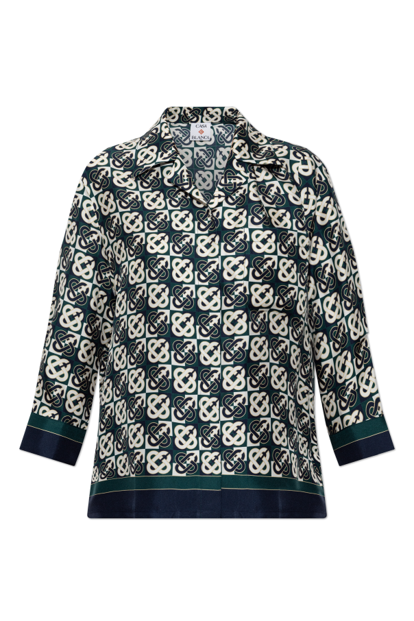 Silk shirt with monogram od Casablanca