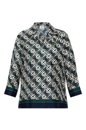 Camisa de seda con monograma