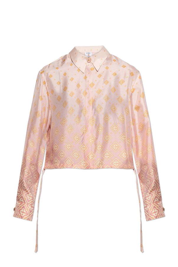 Casablanca Jedwabna koszula z monogramem