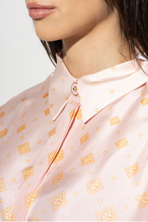 Casablanca Jedwabna koszula z monogramem