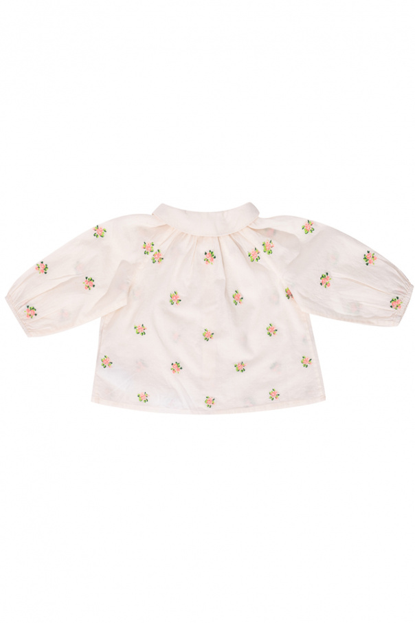 Bonpoint  Embroidered fern shirt