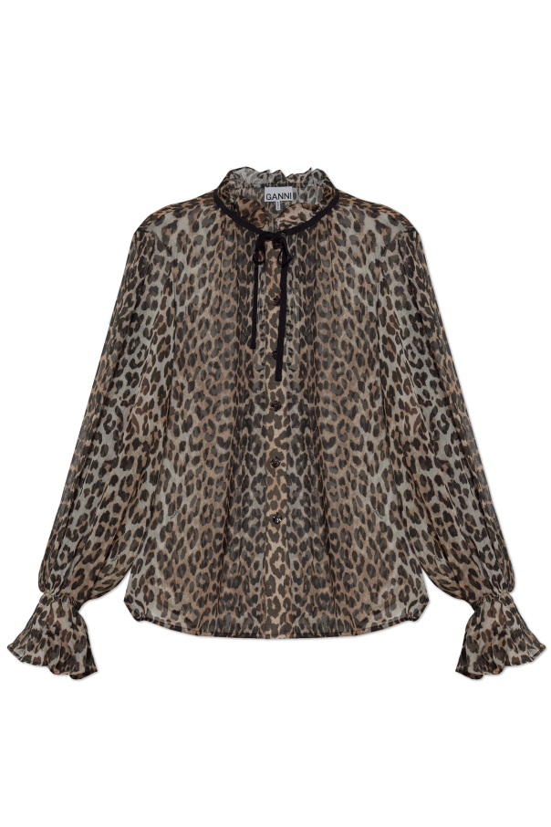 Transparent leopard print shirt, zdjęcie 1 Transparent leopard print shirt od Ganni