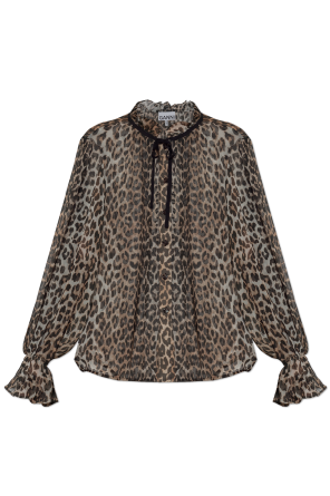 Camisa transparente de estampado animal