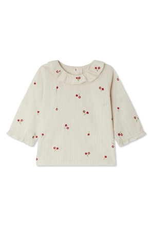 Top con motivo de cerezas