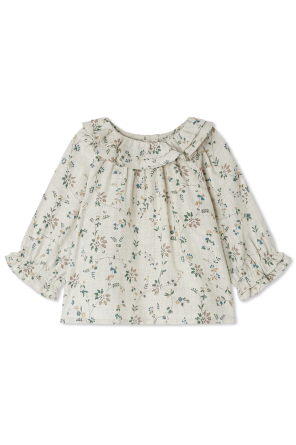 Top with a floral motif