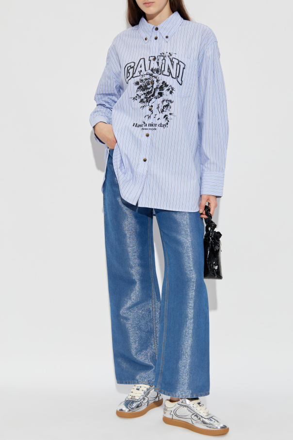 Ganni Camisa con logo