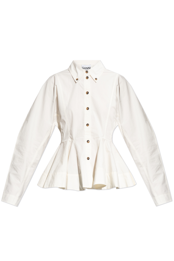 Cotton peplum shirt od Ganni