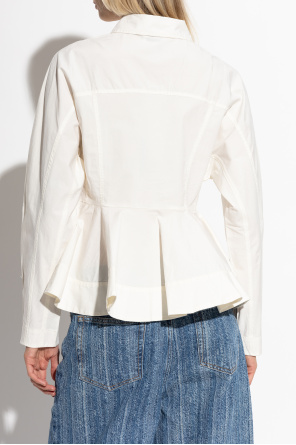 Ganni Camisa de algodón con peplum