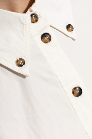 Ganni Camisa de algodón con peplum