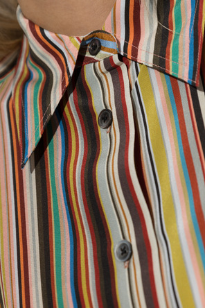 Paul Smith Hedvábná košile s proužky