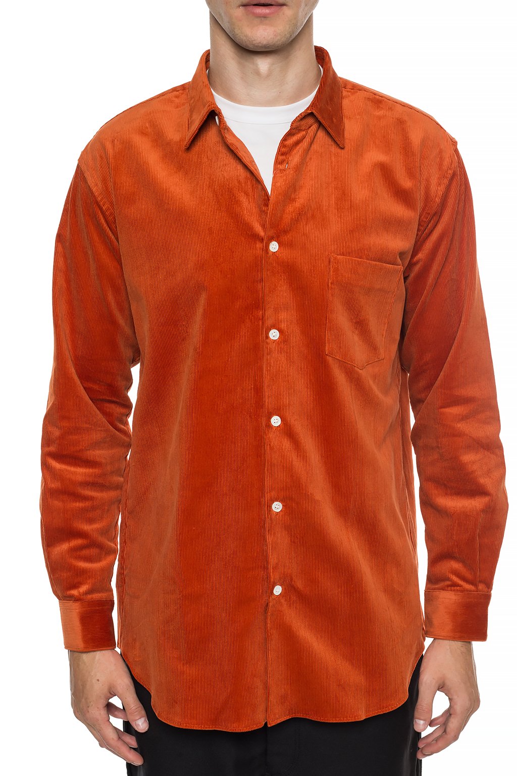 comme des garcons orange shirt