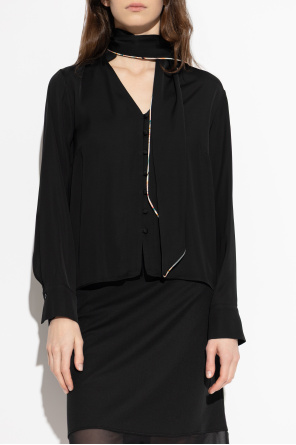 PS Paul Smith Satiniertes Hemd mit dekorativer Bindung