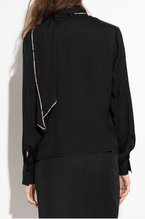 PS Paul Smith Satiniertes Hemd mit dekorativer Bindung