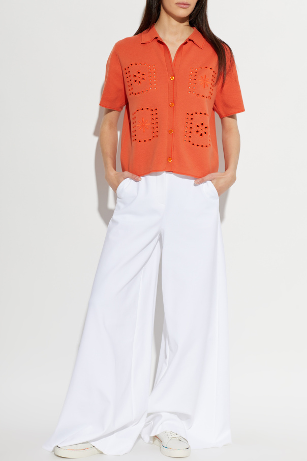 PS Paul Smith Koszula z ażurowym  haftem