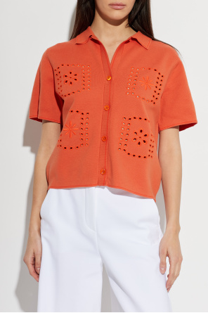 PS Paul Smith Koszula z ażurowym  haftem